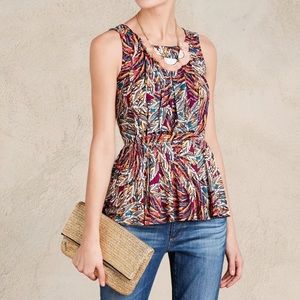 Anthropologie Delerna Corbara Peplum Tank